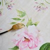 LIBERECOO Reinforced Vinyl Tablecloth with Flannel Backing Waterproof Oil-Proof Floral