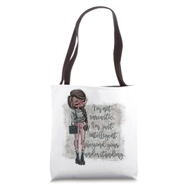 Smart Black Woman Not Sarcastic Just Intelligent College Tote Bag