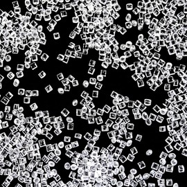 yueton Miniature Clear Plastic Ice Cubes, Fake Ice Cubes, Dollhouse Beer Drinks Accessories, Dollhouse Cups Sprinkle Decorations