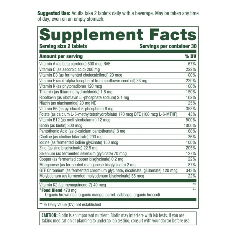 Dr. Fuhrman Multivitamínico Diario Hombres 50+ 120 Cápsulas