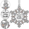 LIFE&FOOT Christmas Tree Ornaments 2025 Snowflakes Hanging Charm Decorative Pendant