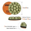 HONGUIS 3 inch *10mm Diamond Pads for Polishing,Grit 1500 Set