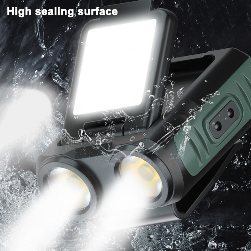 Portable Cap Clip Headlamp Outdoor Camping Fishing Headlight Waterproof Hat