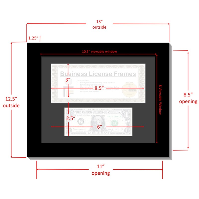 Creative Picture Frames 11Ss-B Stainless Steel First Dollar Frame With