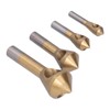 4PCS Titanium Coated Countersink Drill Bits 90 Degree Chamfer Tool