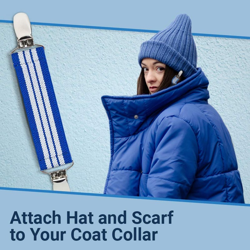 HOLD'EM Elastic Scarf and Hat Clips Attacher with Extra Heavy
