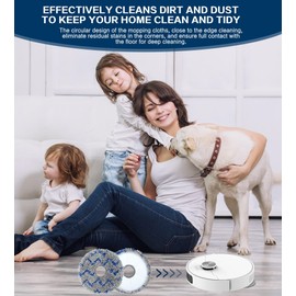 YBVABE Mopping Pads for ECOVACS DEEBOT X1 Omni / X2 Omni / X2 Omni Combo / X1 Turbo / T10 Omni / T20 Omni/Dreame L10s Ultra/Roborock Q Revo - 12PCS Vacuum Washable Microfiber Replacement Mop Cloths