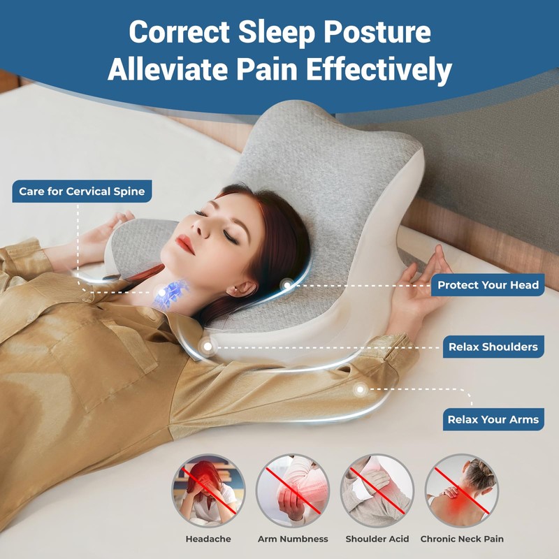 WOGAHEV Reading Pillow for Bed, Lying, Leaning and Prone, Ergonomic