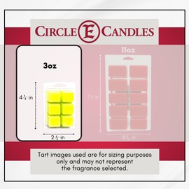Circle E Candles, Red Scent, Extra Small Size Mini-E Tart, 3oz Package of 6