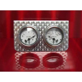 FPM Metals Stewart Warner style 2 1/16" under-mount gauge panel engine turned 2 hole