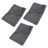 INFINAUTO Cleaning Cloths Towel,Car Drying Plush Cloth Absorbent Microfiber Grey,3pcs