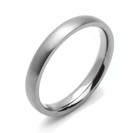 DoubleAccent 3MM Comfort Fit Titanium Wedding Band Classic Domed Ring (Size 5 to 12) Size 6