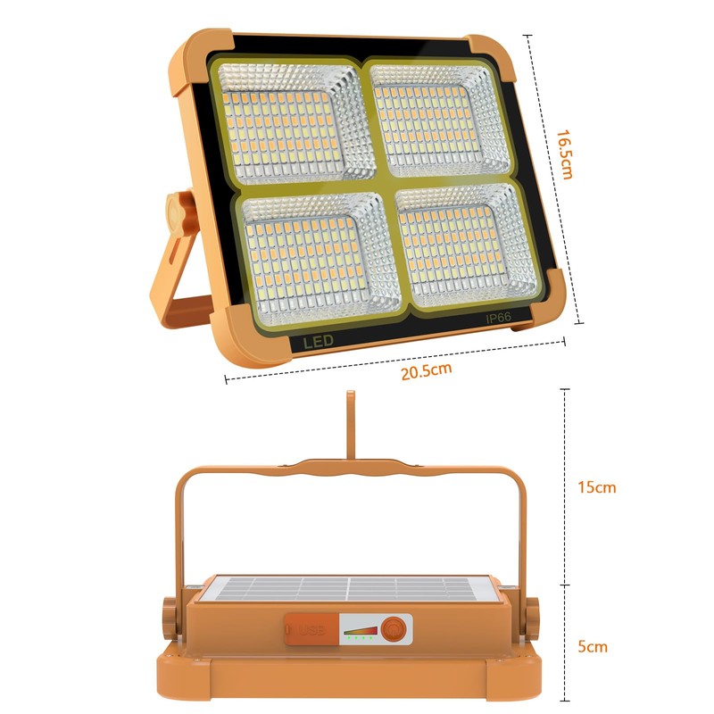 CosyEasy Portable LED Work Solar Light 100W 16500mAh 10000 LM