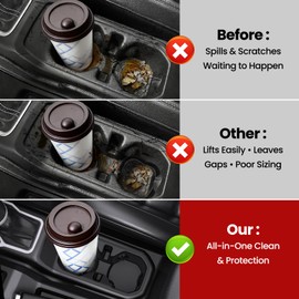 Cup Holder Insert Coaster Fit for Jeep Wrangler & Gladiator