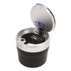 Portable Car Ashtray Mini Silver Edge Fire Prevention Smokeless Auto