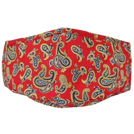 Soprano Red Paisley 100% Cotton Washable And Reusable Face Mask