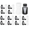 26 Pieces Wedding Bubble Bottles, Mini Bubble Bottles in Black