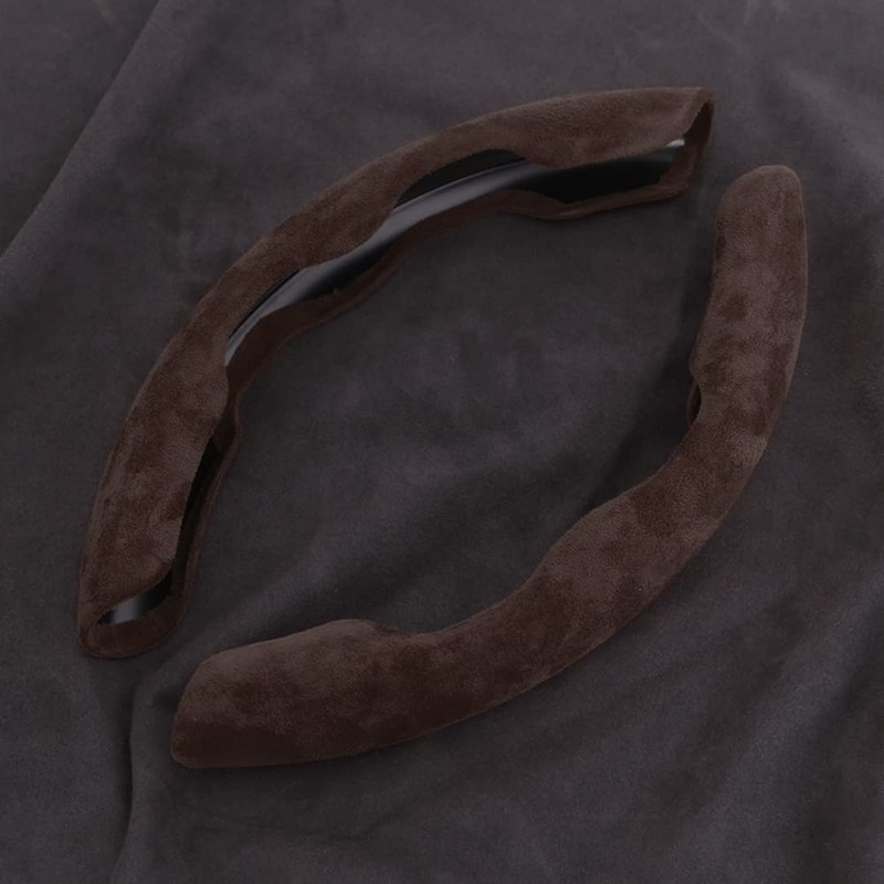 Pack of 2 Car Steering Wheel Covers, Suede Universal Steering