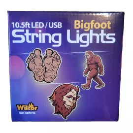 Wilcor Bigfoot String Lights 10.5 ft LED USB 20-light set camping kids decor sasquatch