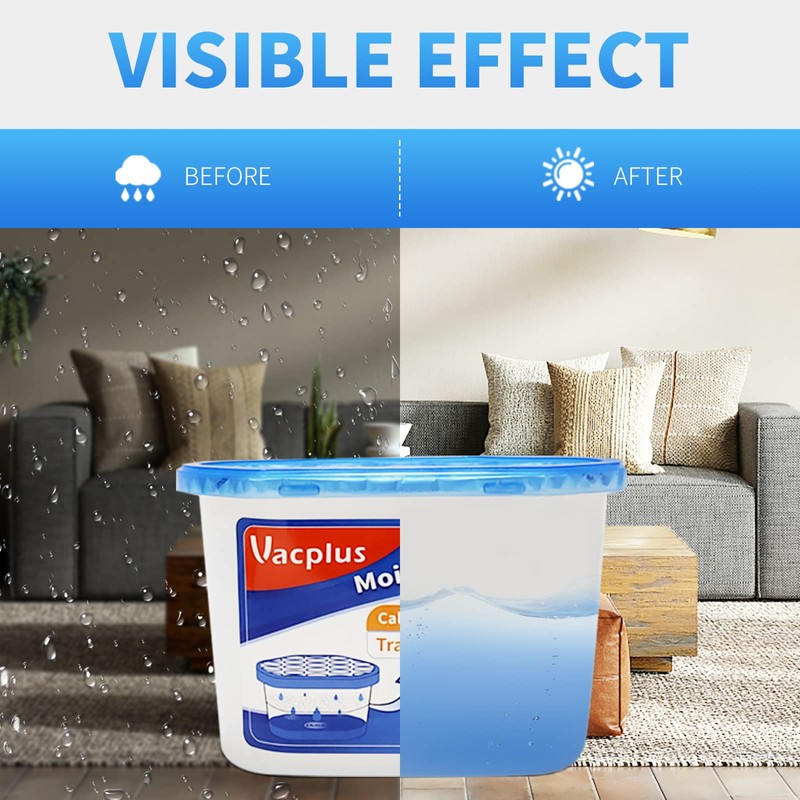 Vacplus Moisture Absorber Boxes (16 Pack), Humidity Absorber Attracts Extra