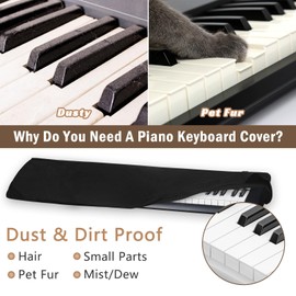 Piano Keyboard Dust Cover 61 Keys, Digital Electronic Piano Keyboard Covers, Thickening Full Covering Soft and Premium Surface, Essential Accessories to Protect Your Music Piano