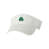 Go All Out One Size White Visor Shamrock St. Patrick's