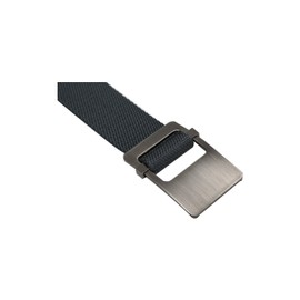 sourcing map Unisex Canvas Web Belt with Metal Slide Buckle Width 1 1/2 Inches Dark Gray - Flat Buckle One Size