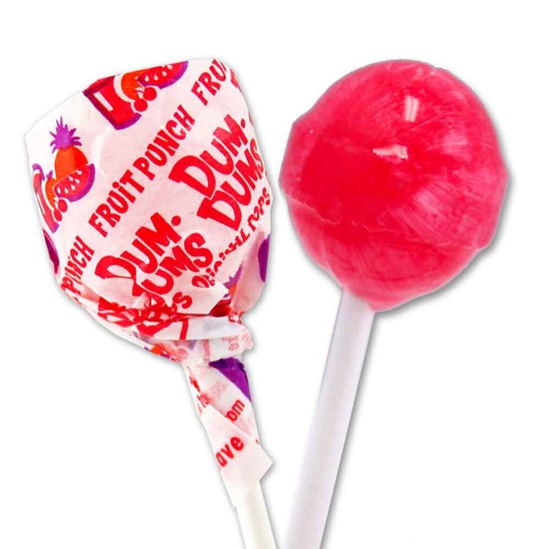 Dum Dums Fruit Punch Lollipops - Bulk Candy Box with