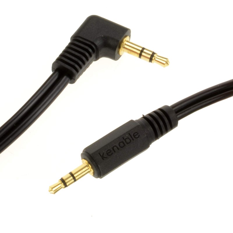 kenable 3.5mm Right Angle Male Jack to Jack Stereo Audio