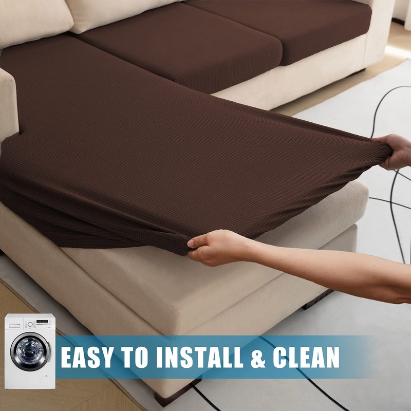 TOPYUMH Water Repellent L Shaped Couch Covers for Sectional Sofa,