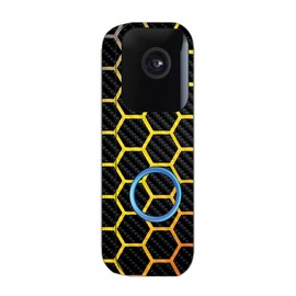 MightySkins Carbon Fiber Skin Compatible with Blink Video Doorbell - Primary Honeycomb | Protective, Durable Textured Carbon Fiber Finish | Easy to Apply and Change Styles | Made in The USA