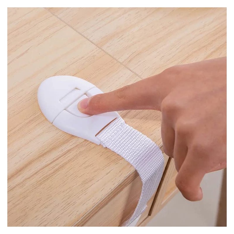 10 x Child Safety Drawer Lock Cupboard Lock Baby Strap