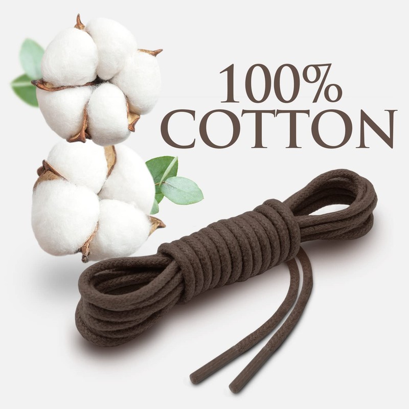 Miscly Waxed Thin Round Dress Shoelaces [1 Pair] 3/32″ Thin