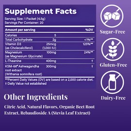 Loom Deep Calm Magnesium Powder Drink Mix – Stress, Sleep & Cortisol Support with Ashwagandha, L-Theanine, Vitamin D3 – Raspberry Lemonade, Gentle on Stomach, Not Overly Sweet (20 Servings)