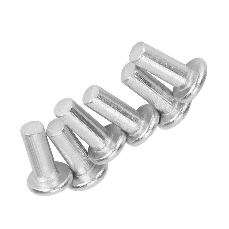 100pcs M4 Flat Head Solid Rivet, Aluminum Not Fall Off