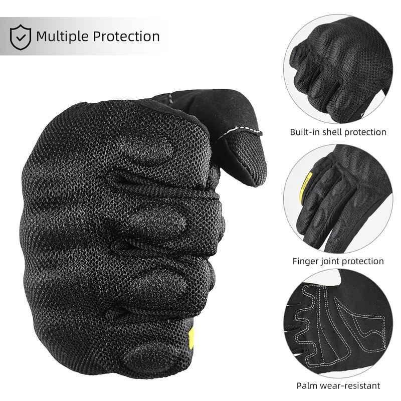mjmoto Motorcycle Gloves Men Touch Screen Motocross BMX ATV MTB
