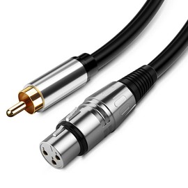 XLR to RCA Cable, tunghey XLR Female to RCA Male HiFi Audio Cable, 4N OFC Wire, for Amplifier Mixer Microphone - Single (1.5m)