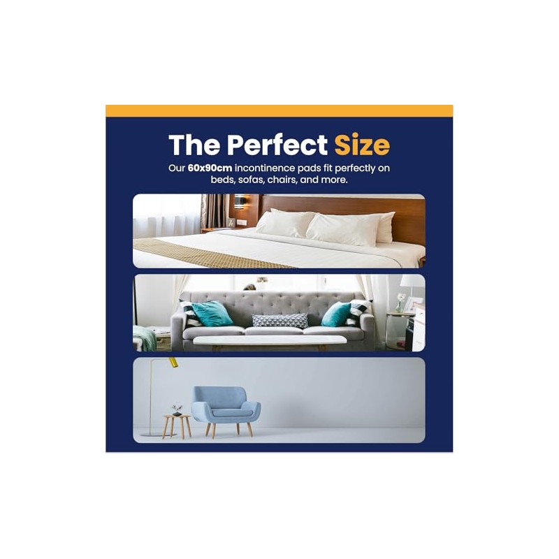 25 x Bazaar Incontinence Bed Pads Disposable 90 x 60cm