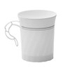 WNA Masterpiece 12 Count Plastic Coffee Cups, White/Silver