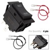 Hoypeyfiy 4/6 Pin Jack Rocker Switch,Momentary Automatic Reset Reverse Polarity