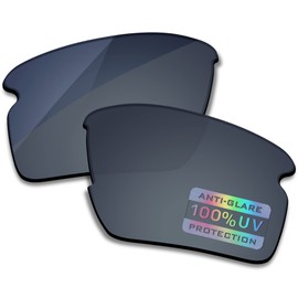 Bowyer POLARIZED Replacement Lenses for Oakley Flak 2.0 XL OO9188 Sunglasses - Black Chrome Mirror