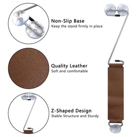 Musiin Guitar Stand Leather Z Shape Classical Guitar Stand Support Leg Stand Instrument Accessories (Brown)