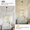 4 Light Rustic Chandelier, Farmhouse Lantern Fixture with Brushed White