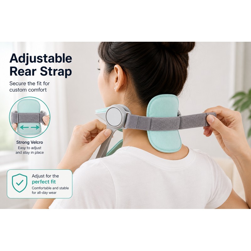 Adjustable Neck Support for Daily Comfort – Ergonomic Padded Design