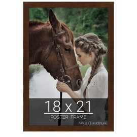 wallsthatspeak 18x21 Mocha Walnut Picture Frame for Puzzles Posters Photos or Artwork