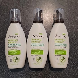 Aveeno Clear Complexion Foaming Facial Cleanser (Pack of 3) 6 Oz Bottles