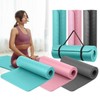 NBR 16mm Yoga Mat for Gym, Home Workout, Exercise, Impact Noise Reduction, Thick Mat Real Black