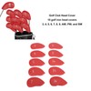 10PCS Golf Club Head Cover PU Leather Protective Abrasion Resistant