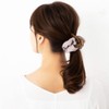 JewelVOX Scrunchie Hair Accessory, Tortoise Shell with Marble Charm, Women's,