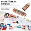 Vintage Needle Case Set Rhinestone Carved Pattern Fashionable Sewing Needles